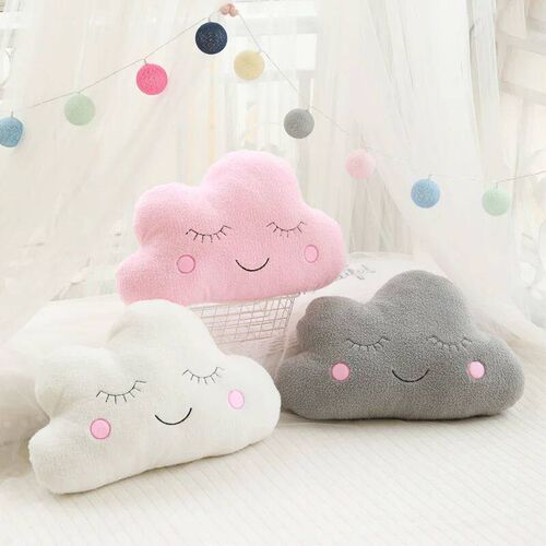 Nice Stuffed Cloud Moon Star Raindrop Plush Pillow Soft Cush