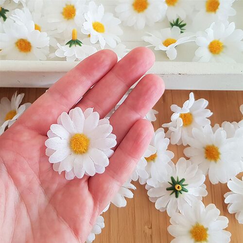50pcs Artificial Sunflower Flowers Faux Daisy Flower Head We