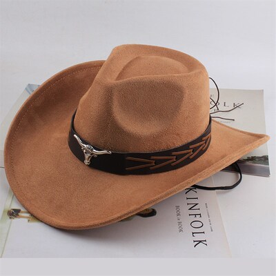 Men Women Western Cowboy Fedora Jazz hat 西部牛仔毛呢礼帽