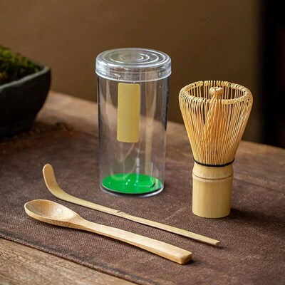 Tea Set Matcha Whisk (Chasen) Tea Spoon And Scoop (Chashaku)