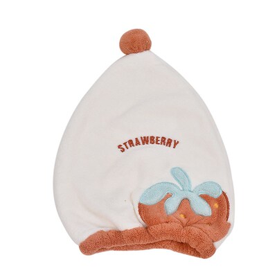Cute Girly Strawberry Hair Drying Cap WaterAbsorbent QuickDr
