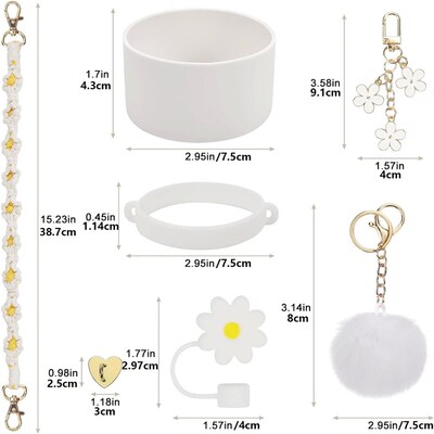 7Pcs for cup accessory set includes 1 water bottle h