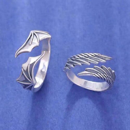Couple Ring Adjustable Valentine Gift Open End Fashion Angel