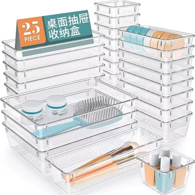 Plastic Drawer Organizers Set Organizer Storage Trays office
