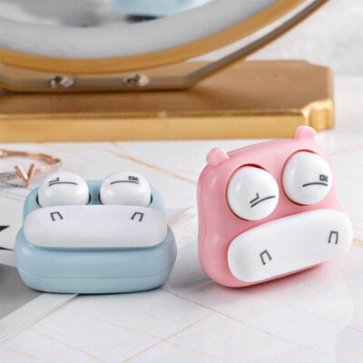 Cartoon Hippo Contact Lens Case - Portable and Suitable for