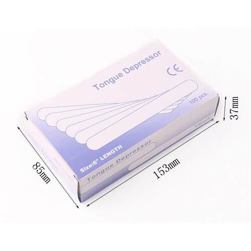 50PCS Wooden Waxing Spatula Tongue Depressor Tattoo Wax Medi