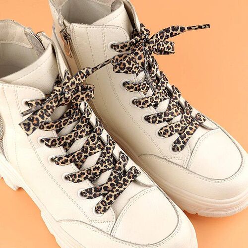 1Pair 80/120/160CM Classic Leopard Patten Print Shoelace Cre