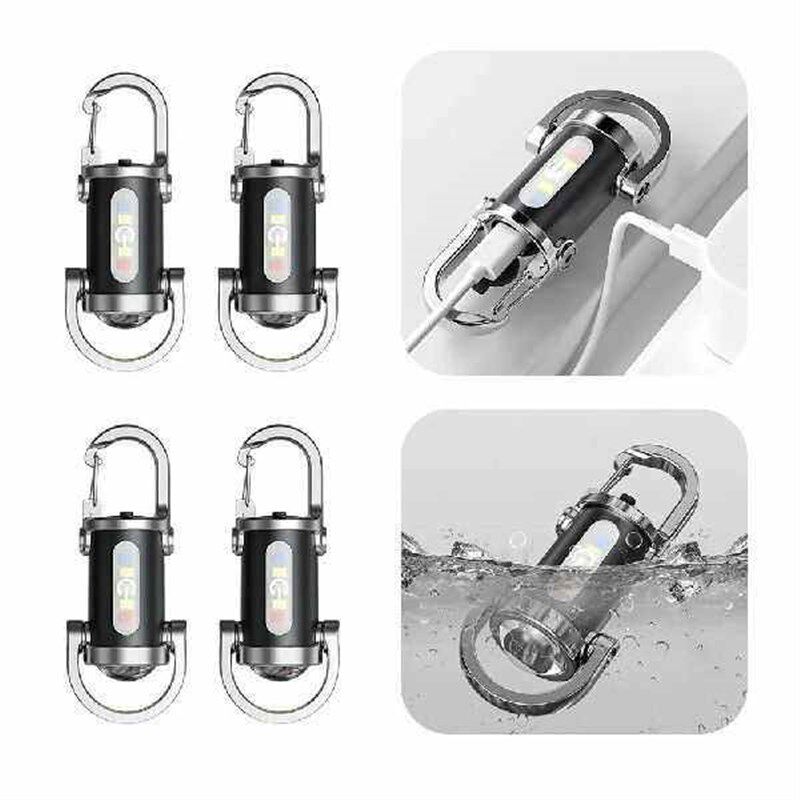 COB LED Keychain Flashlight Multifunctional Pocket图片