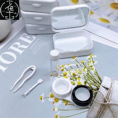 Cute Women Girl Eyes Contact Lens Container Box Holder Case