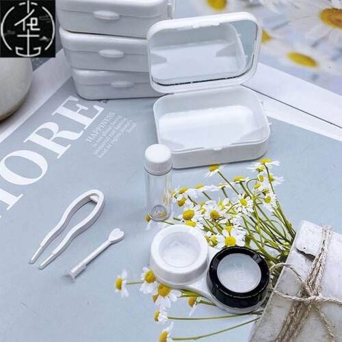 Cute Women Girl Eyes Contact Lens Container Box Holder Case