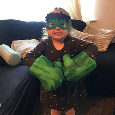 Kostum Tinju Superhero Anak-anak Sarung Tangan Hulk Kapten A
