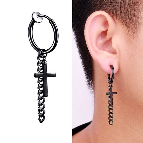 New Popular 1 piece Stainless Steel Painless Ear Clip Earrin