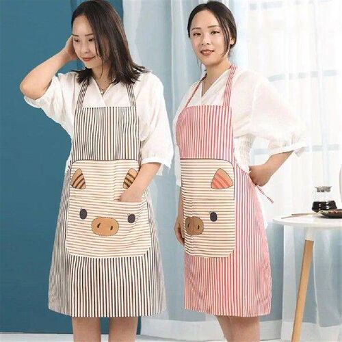 Cute Pink Pig Piggy Apron Adjustable Bib Aprons With Pocket