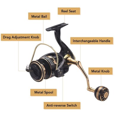 Fishing Reel 13+1BB Spinning Reel 5.2:1 Gear Ratio with Inte