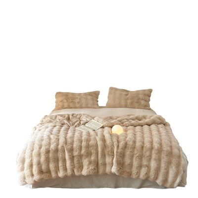 Solid color wool warm Bed sheet blanket sofa cover blankets