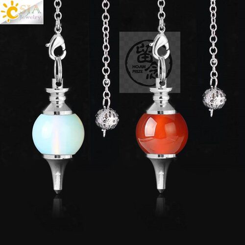 ~Csja Round White Crystal Amethyst powder crystal pendant sp