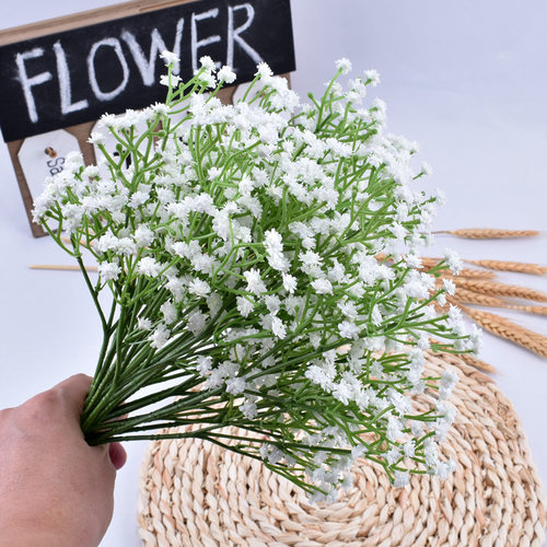 1-5Pcs White Babys Breath Artificial Flowers Gypsophila Plas