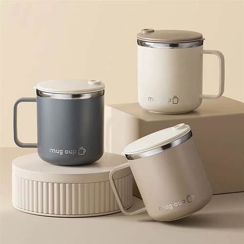400ML Insulated Coffee Mug With Lid 304 Stainless Steel Doub