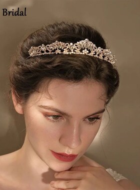 Efily Rhinestone Crown Hair Accessory for Women Wedding Brid