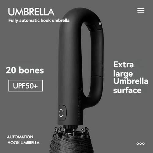 Fully Automatic Umbrella for Men And Women with Ring Buckle