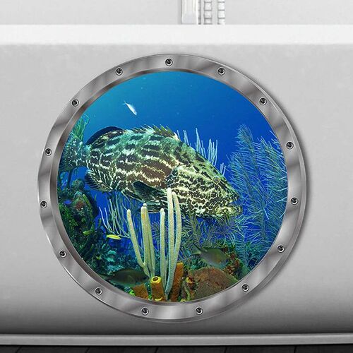 Bathroom Pvc Decals Underwater Fish Wall ers Waterproof Capy
