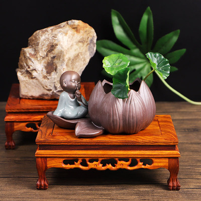 花梨木虎脚长方正方形摆台实木底座摆件奇石玉雕花瓶盆景红木托架