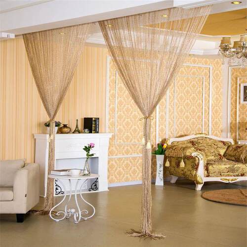 1/2pcs Glitter Door String Curtain Silver Ribbon Shiny Tasse
