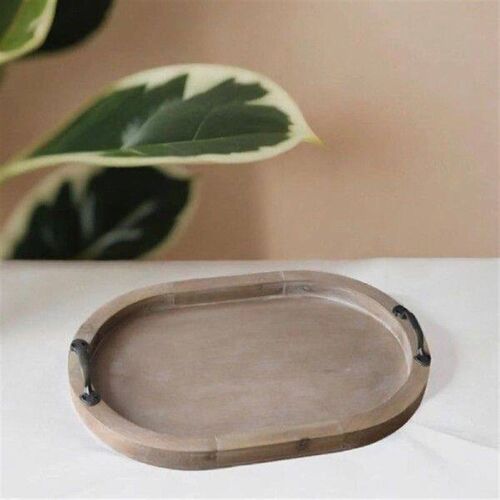 Fruits Tray with Handle Wood Plate for Dining Table