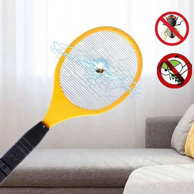 Mosquito Electric Racket Fly Swatter Fryer Flies Cordless Ba