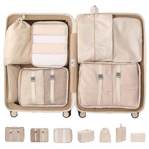 6PCS Compression Packing Cubes Travel Luggage Organizer bag