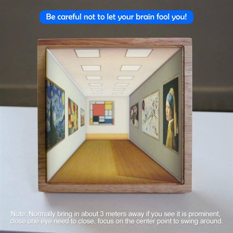 Naked Eye 3D Visual Night Light Wall Lamp Optical Art Atmosp