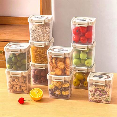 Clear Plastic Food Storage Box Portable Moisture Proof Seale