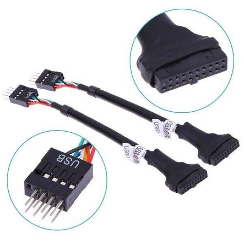 20/19 Pin USB3.0 Female to 9 Pin USB2.0 Male Motherboard