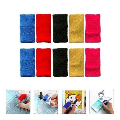 10 Pcs Finger Cot Sleeve for Needlework Diamond Picture