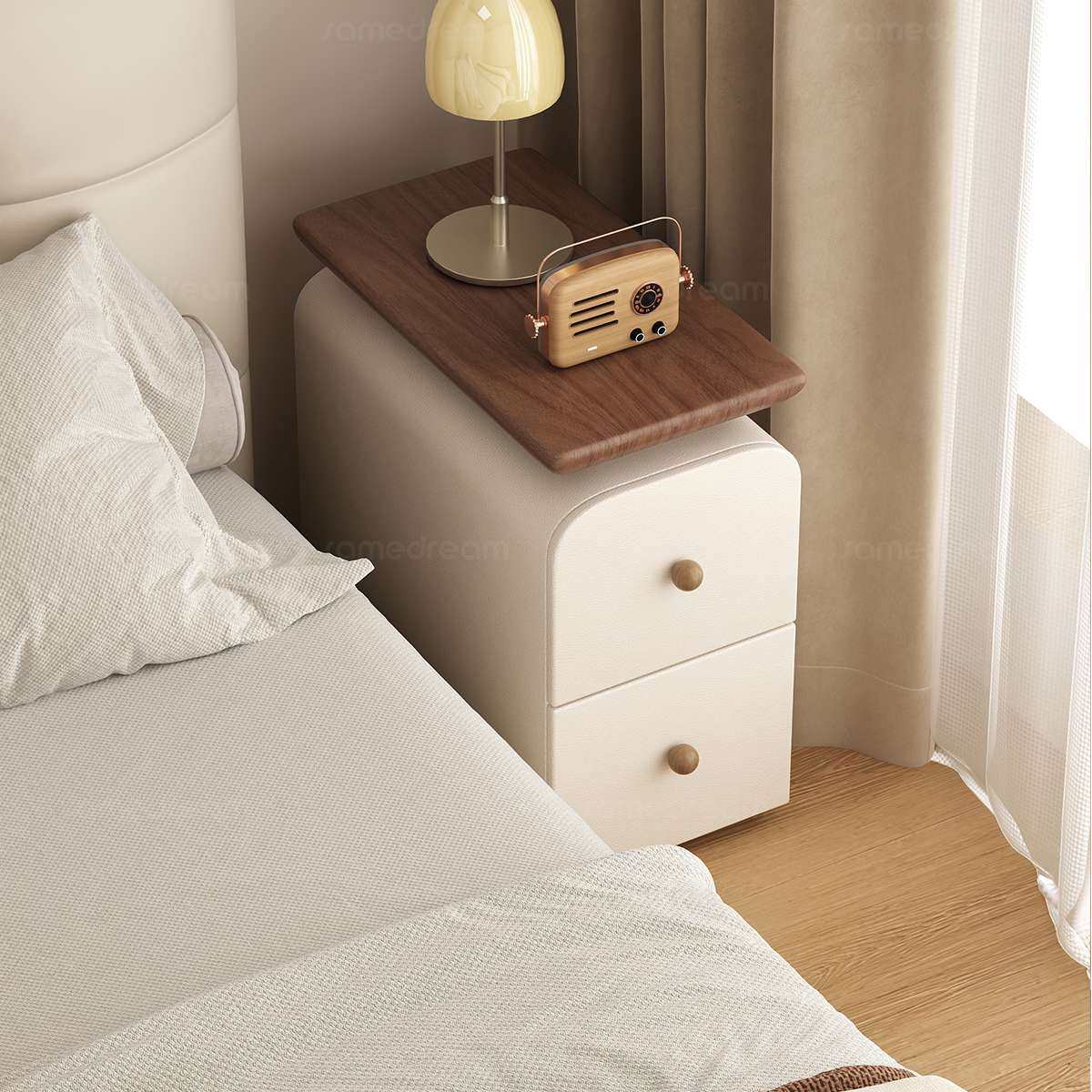 实木床头柜中古风超窄2025爆款小型家用卧室简约现代免安装收纳柜,3C数码配件,其它配件,淘宝优惠券,粉丝福利购,淘宝优惠卷