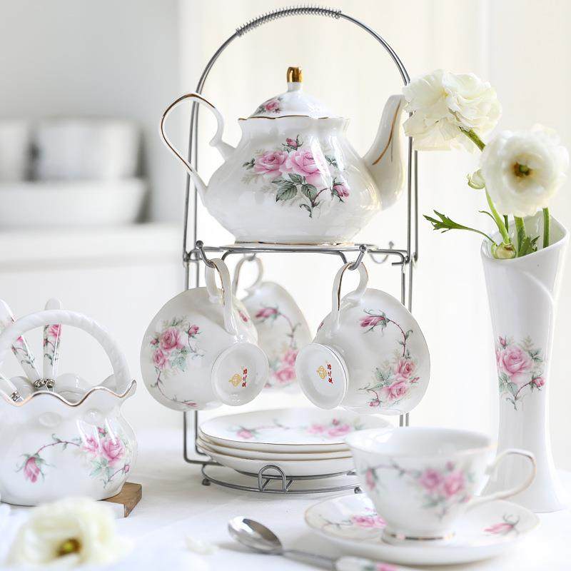 维奇陶瓷咖啡具套装欧式杯具英式下午茶具15件咖啡杯咖啡壶送架,鲜花速递/花卉仿真/绿植园艺,割草机/草坪机,淘宝优惠券,粉丝福利购,淘宝优惠卷
