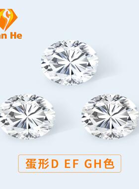 天禾珠宝DEFGH色蛋形莫桑裸石1-3克拉现货跨境热销异形莫桑石