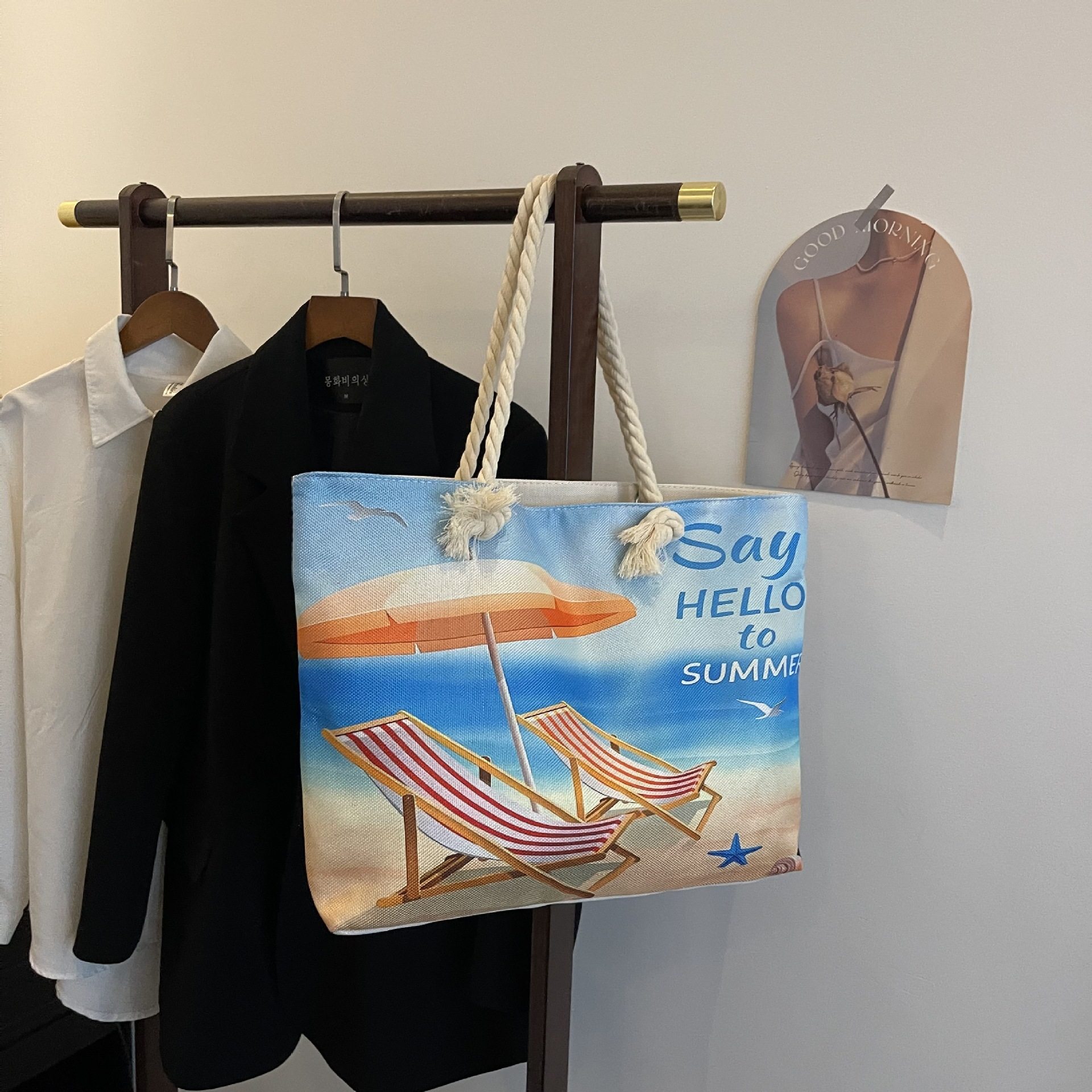 外贸海边沙滩包大托特单肩女包亚麻粗帆布时尚休闲手拎包短途旅行,箱包皮具/热销女包/男包,托特包,淘宝优惠券,粉丝福利购,淘宝优惠卷