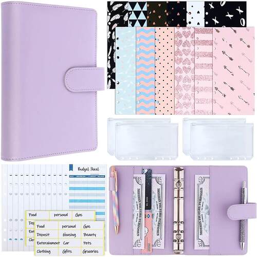 31 Pcs A6 Budget Binder Cash Envelope Planner System Organiz