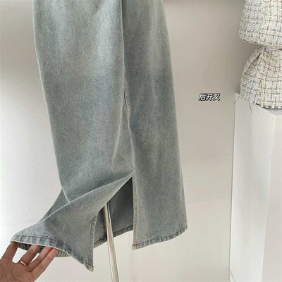Spring and Summer New Loose Short-sleeved Denim Dress Women