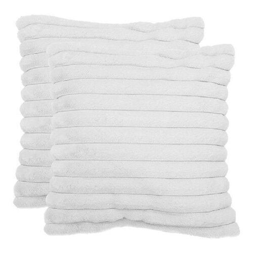 2 Pcs Imitation Rabbit Hair Pillow Covers 45x45cm Cushion