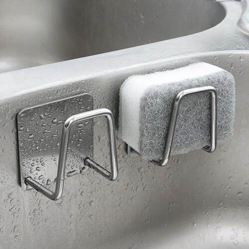 Kitchen Organizer Sponge Holder Soap Drying Rack Self Adhesi