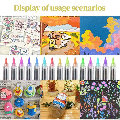 12-168 Colors Direct Liquid Marker Pen Set,DIY Hand Drawn,Gr
