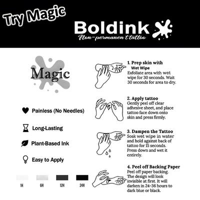 Snake Temporary Tattoo,Lasts To 15 Days New Technology Magic