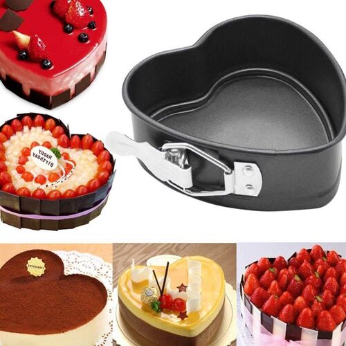 New2019 Heart-Shaped Cake Tin Non Stick Spring Form Loose