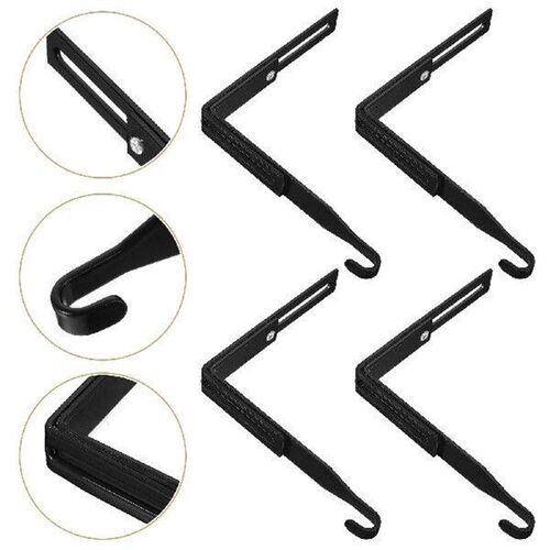 4 Pcs over Metal Cabinet Hooks Clothes Hanging Rack