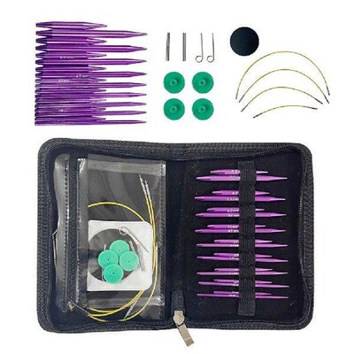 1 Set Circular Needle Removable Aluminium Circular Crochet