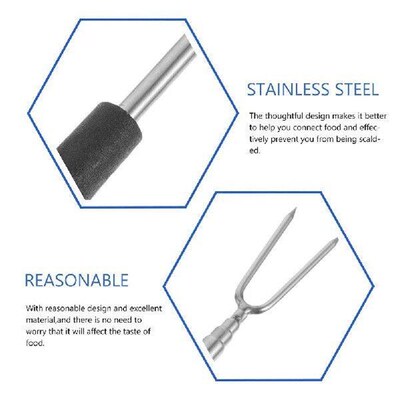 10 Pcs Telescopic Barbecue Fork Grill Skewers Stainless