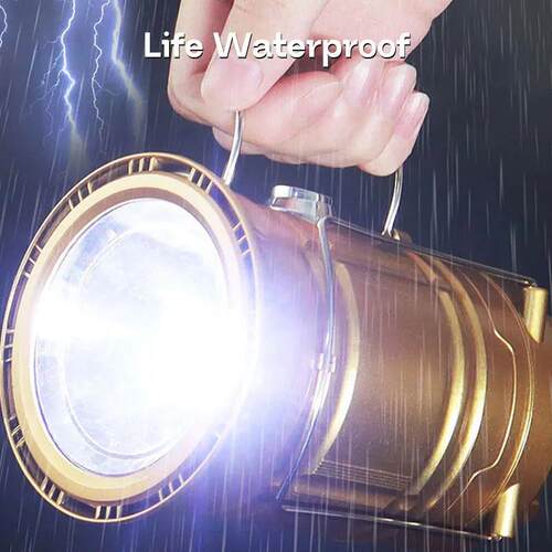 MOSLIGHTING Solar Folding Camping Lantern Solar Hanging Tent