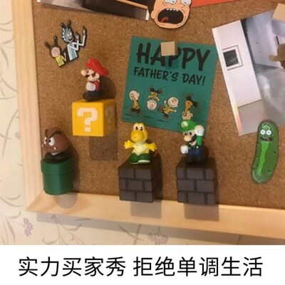 Corkboard message board photo background wall wooden frame